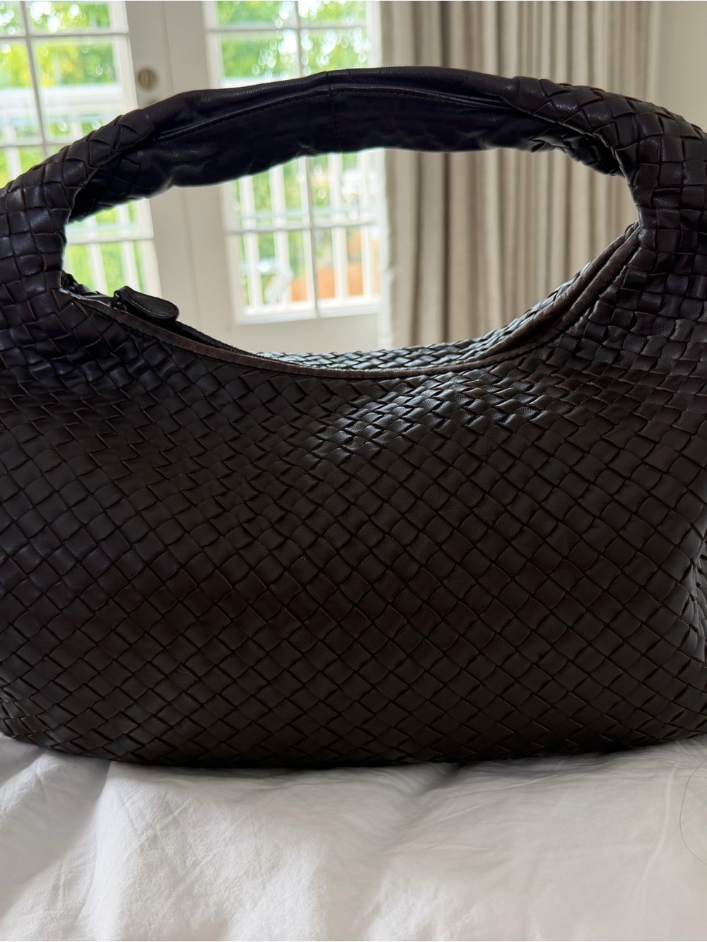 Bottega Veneta - Veneta Dark Brown Intrecciato Hobo Bag